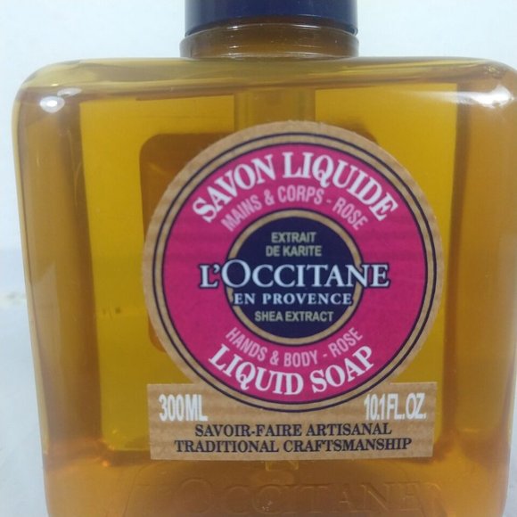 L'OCCITANE Shea Extract Rose Hand & Body Liquid Soap 300ML NEW - Picture 2 of 4